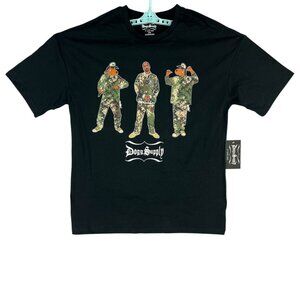 NWT Dogg Supply by Snoop Dogg Mens Black Short Sleeve Camo Design T-shirt Size M
